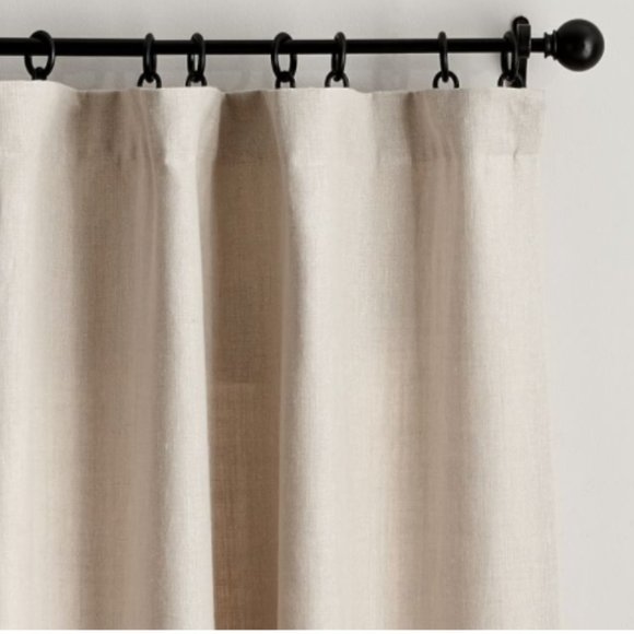 (1) Belgian Linen Rod Pocket Blackout Curtain
